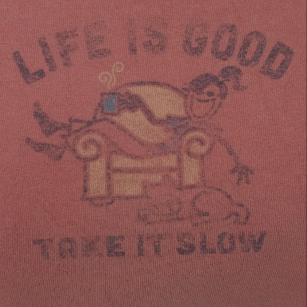 Life is Good xxl red long sleeve- faded
